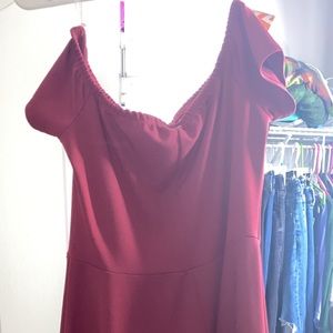 high low Off the shoulder dress